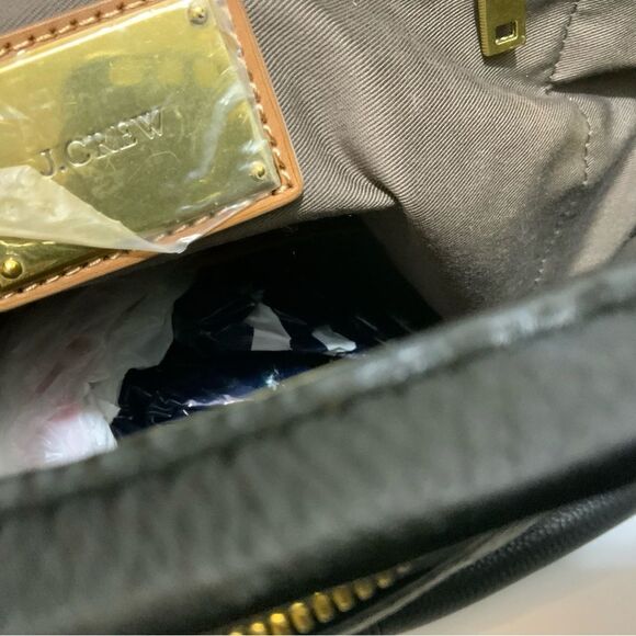 J. Crew Pebbled Leather Tartine Satchel black Trapeze - Picture 6 of 15